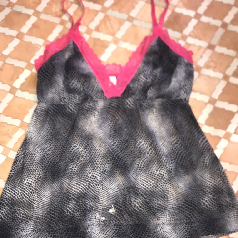 Mesh lace slip top